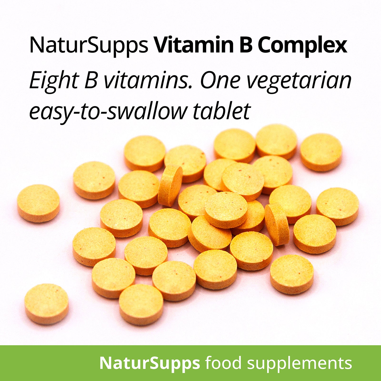 Vitamin B Complex, Vegetarian & Vegan Tablets, for Skin, Vision, Energy & Immune Support