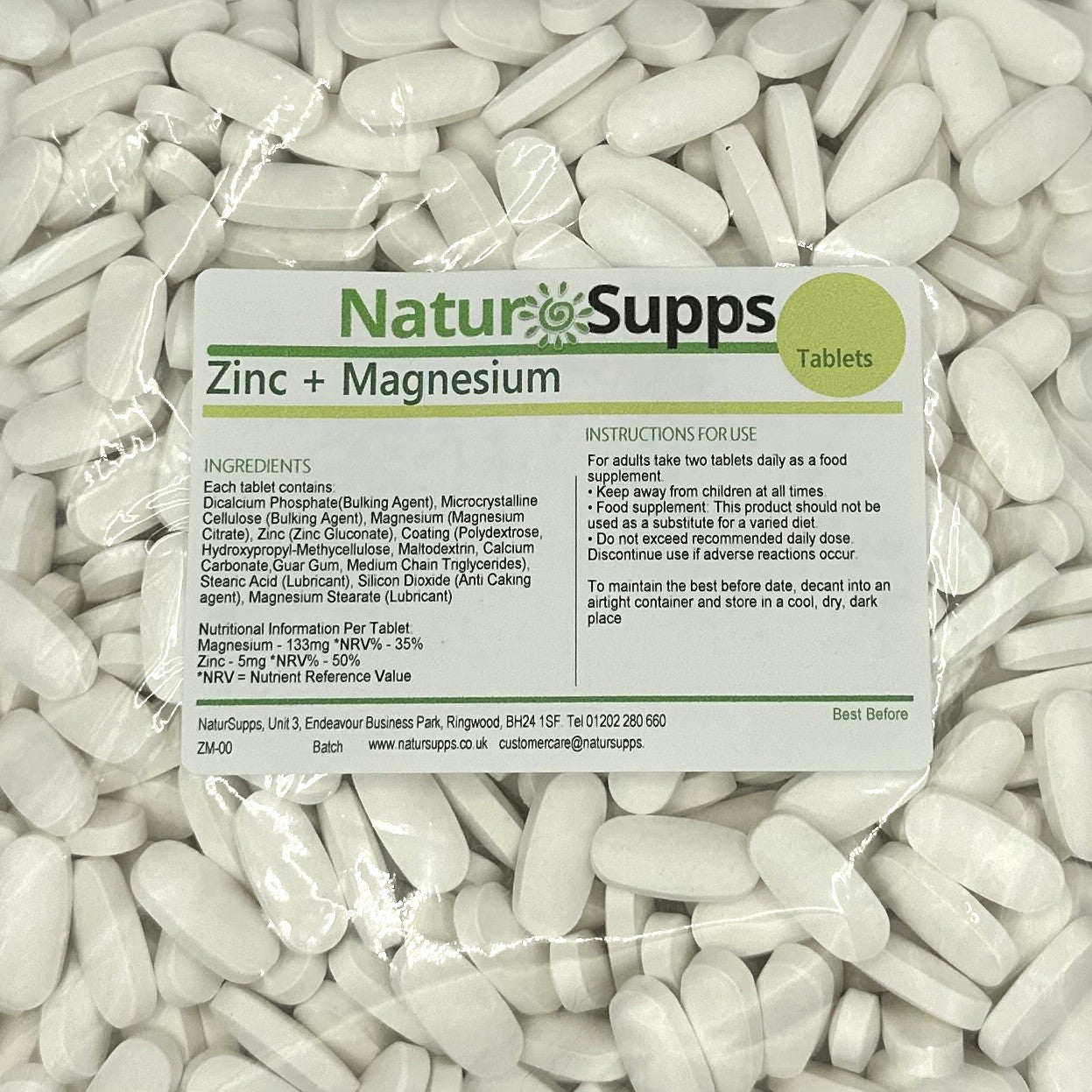 Magnesium and Zinc Tablets